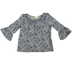 Michael Kors paisley flounce bell sleeve relaxed fairy fairycore bohemian S